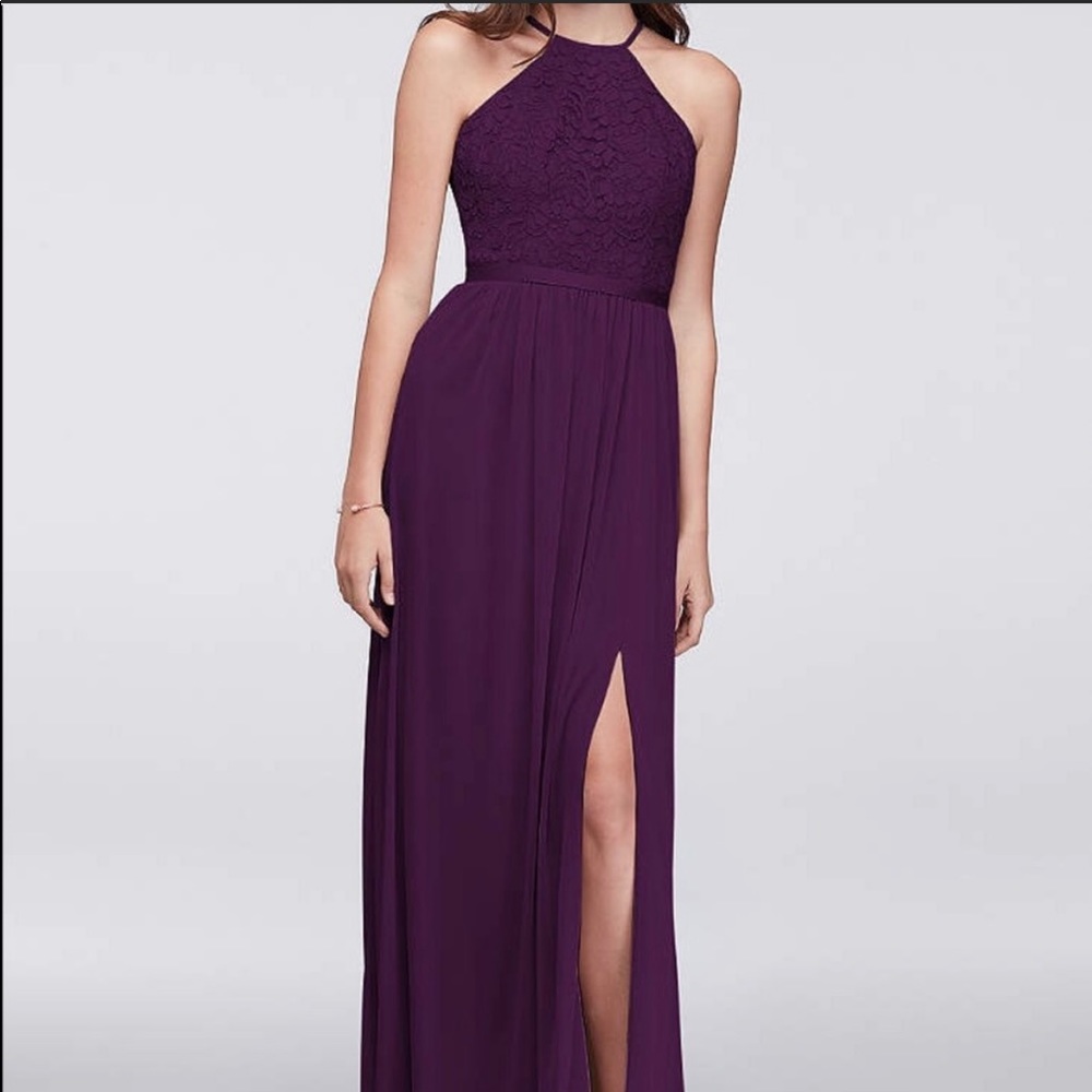 David’s Bridal Plum Bridesmaid Dress